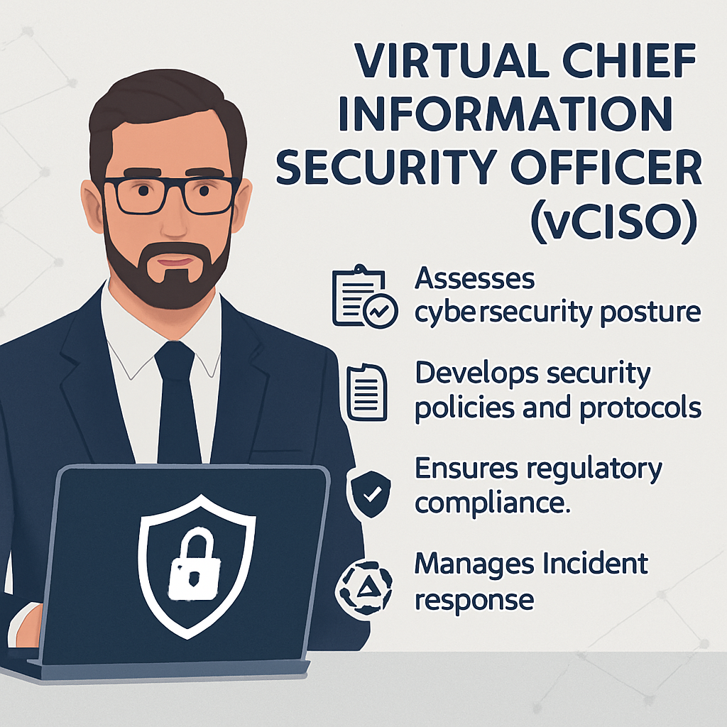 A virtual Chief Information Security Officer vCISO is a cybersecurity expert who provides strategic guidance and oversight on information security matters to organizations without the need for a fulltime inhouse executive This role typically involves