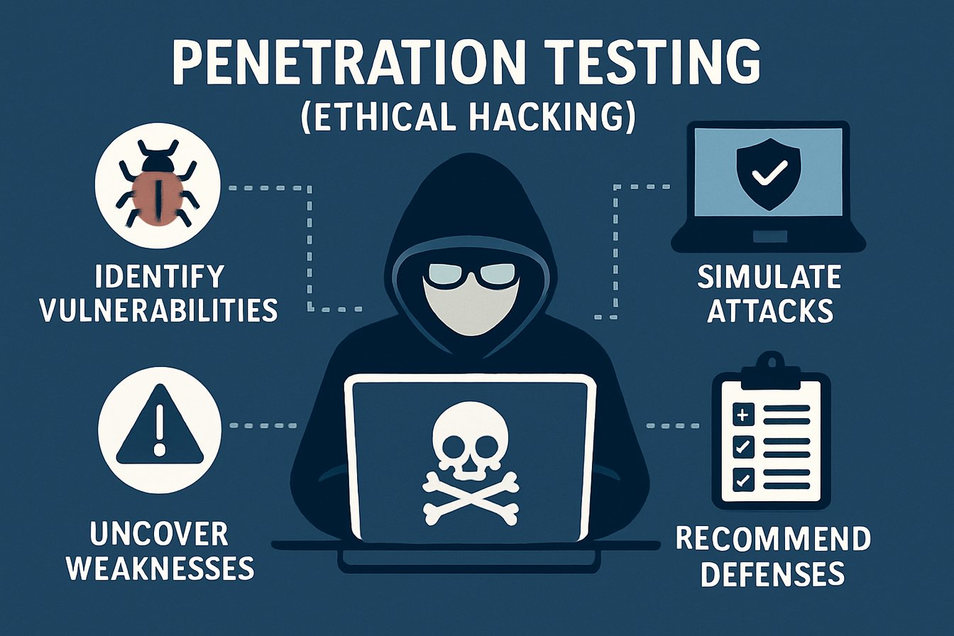 Penetration testing often referred to as ethical hacking involves simulating cyberattacks on your organizations systems and networks to identify vulnerabilities that malicious actors could exploit By proactively assessing the security posture of your-2