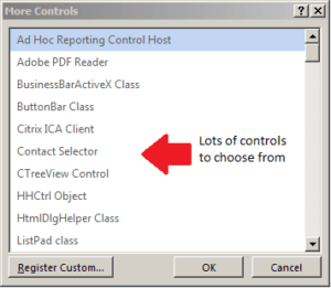 More controls panel screenshot from White Oak Security shows lots of controls to choose from.