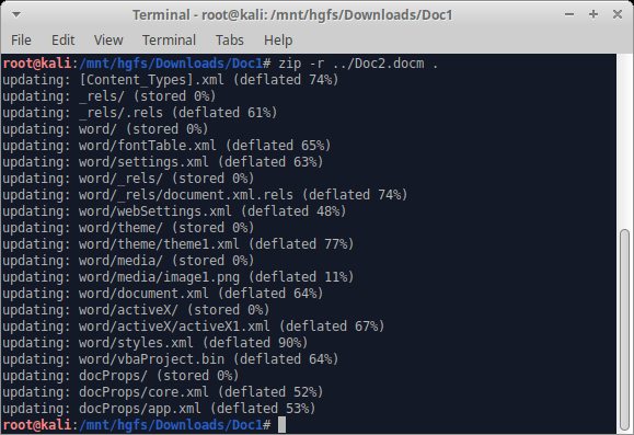 White Oak Security unzips the the activeX1.xml file after having been modified with the CLSID for System Monitor Control.