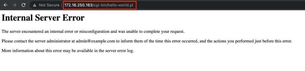 this screenshot by White Oak Security shows the internal server error while trying to access hello world