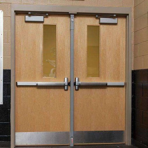 Install Mullion to prevent the tool from being inserted through space between doors to prevent White Oak Security’s pentesters from bypassing your double doors. 