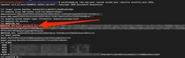 Screenshot shares the code info that requires a password field on the local filesystem.