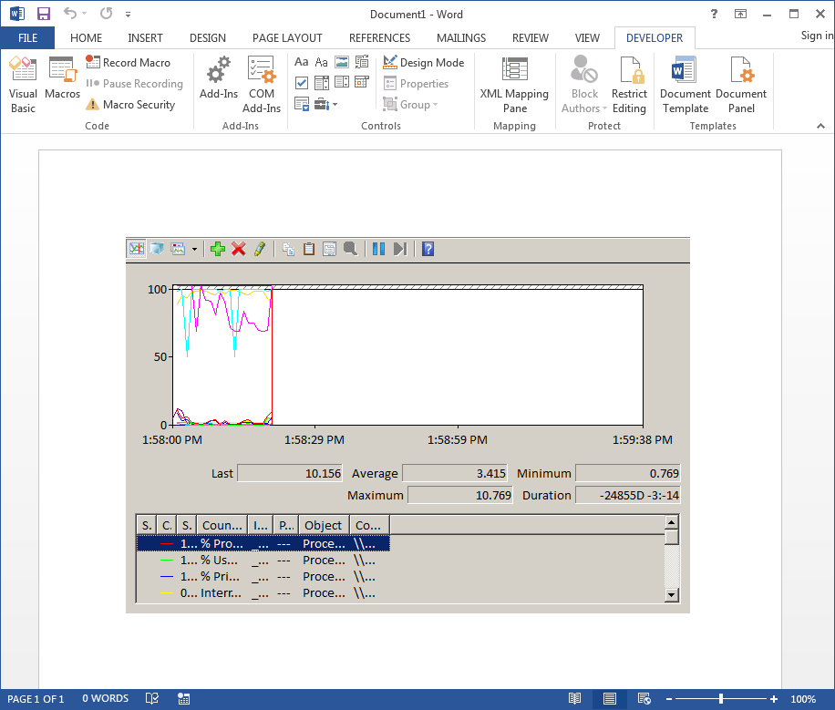 Now White Oak Security can click OK to return back to Word and view the results of our configuration.