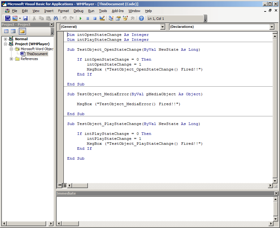 Microsoft’s documentation was kind enough to tell us that NewState should be a Long type, just like OpenStateChange(). it will want this test code by White Oak Security.