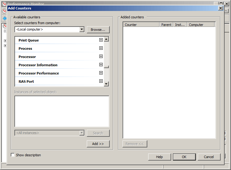 The Performance Monitor can be configured to monitor a variety of system details (or counters) such as CPU, Disk, and Network usage with varying degrees of granularity. When I was a fairly regular Windows user, I actually made use of this tool to monitor performance issues on my systems.