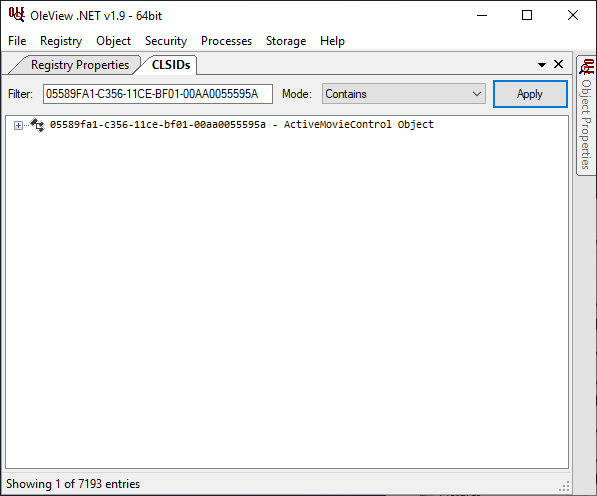 Doc83.docm file corresponds to the GUID 05589FA1-C356-11CE-BF01-00AA0055595A. Looking this fellow up in OleView tells White Oak Security this