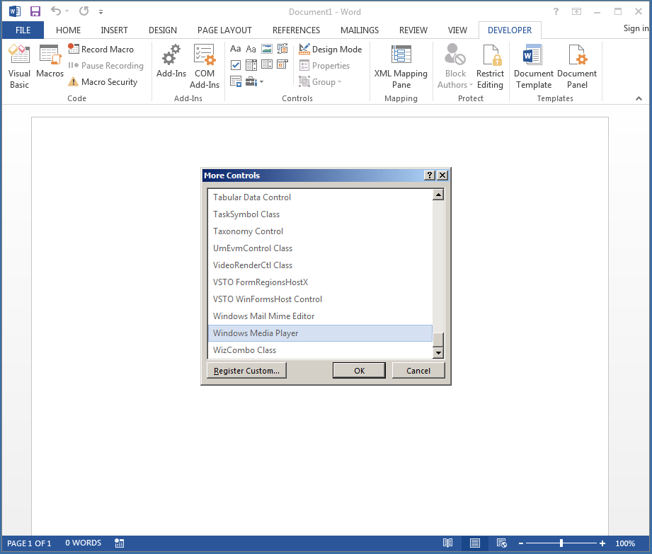 Within the pop up box, let’s skip all the way to the bottom to find Windows Media Player - shown here by White Oak Security - cybersecurity experts.