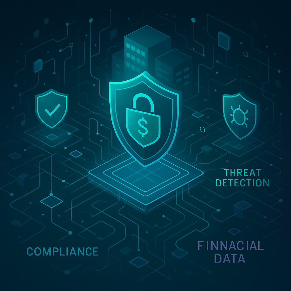 A sophisticated digital visualization showing inte