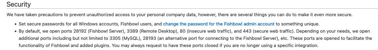 Screenshot by White Oak Security shows As specified within the support library article below, the Fishbowl Server on port 28192 is exposed during default installations (1). Therefore, it is reasonable to assume that every internet-facing instance of Fishbowl, in its default configuration without additional firewall rules, would have been vulnerable to this exploit.