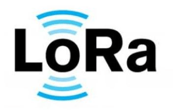 LoRa logo shows the word LoRa with signals coming out of the O. 