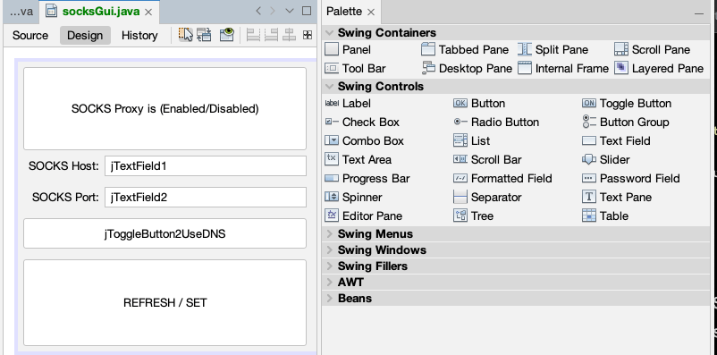 Screenshot by white oak security shows the SOCKS proxy and SOCKS GUI 