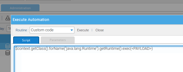 White Oak Securitys first payload uses a Java Reflection function to execute the Java Runtime class and spawn an arbitrary process