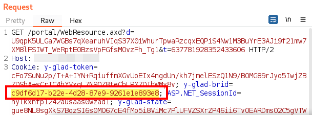 White Oak Security shares the value is simply the y-glad-brid session value which can easily be found throughout any authenticated request: