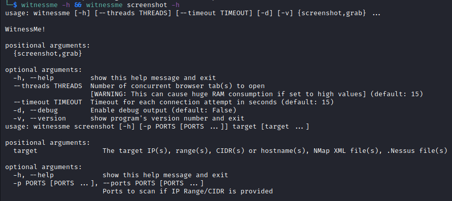 White Oak Security's screenshot for WitnessMe window code into the tools feature set. 