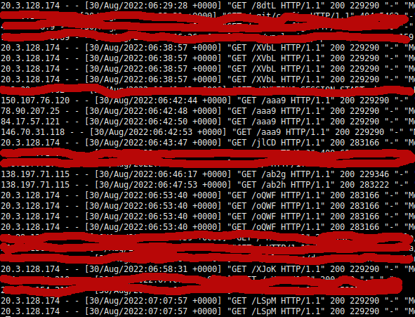 White Oak Security's Red Team pentesting proxy logs show the successful stage requests.