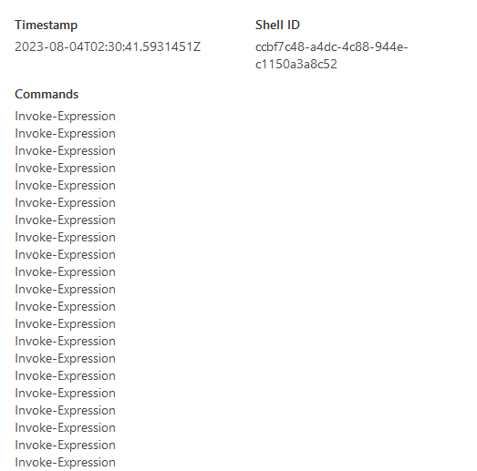 However, it appears that the actual commands that were run did not get logged. An interactive session via EvilWinRM resulted in the following logged output in the Defender Portal By white oak security 