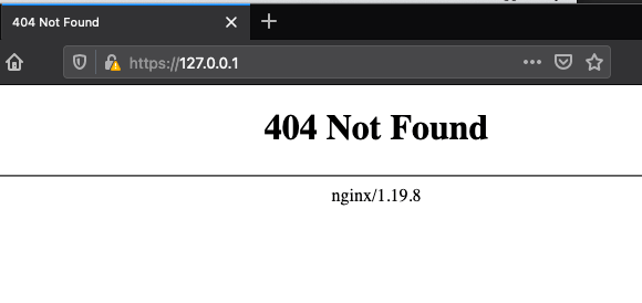 Screenshot of White Oak Security’s pentesters dockerizing a test environment a 404 page for Nginx/1.19.8