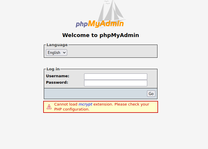 phpMyAdmin page screen grab by White Oak Security  cyber advisors