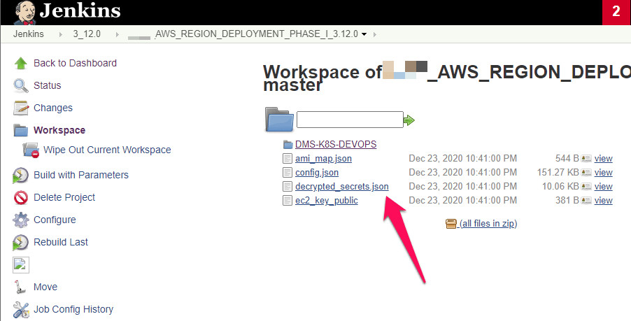 Workspace screenshot on the Jenkins server shows a compromised decrypted secrets folder found by White Oak Security's pentesters